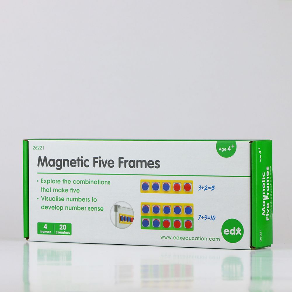 Счетное поле &quot;5&quot; магнитное 4 шт., 20 2-х цветных счетных фишек