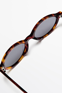 Massimo Dutti Овальные солнцезащитные очки, коричневый