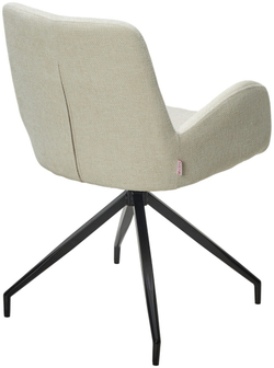 Стул NIKO 180 град. поворот. UF885-2 кремовый, ткань/ черный каркас, ®DISAUR