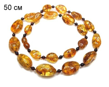 Бусы из янтаря олива (7915)