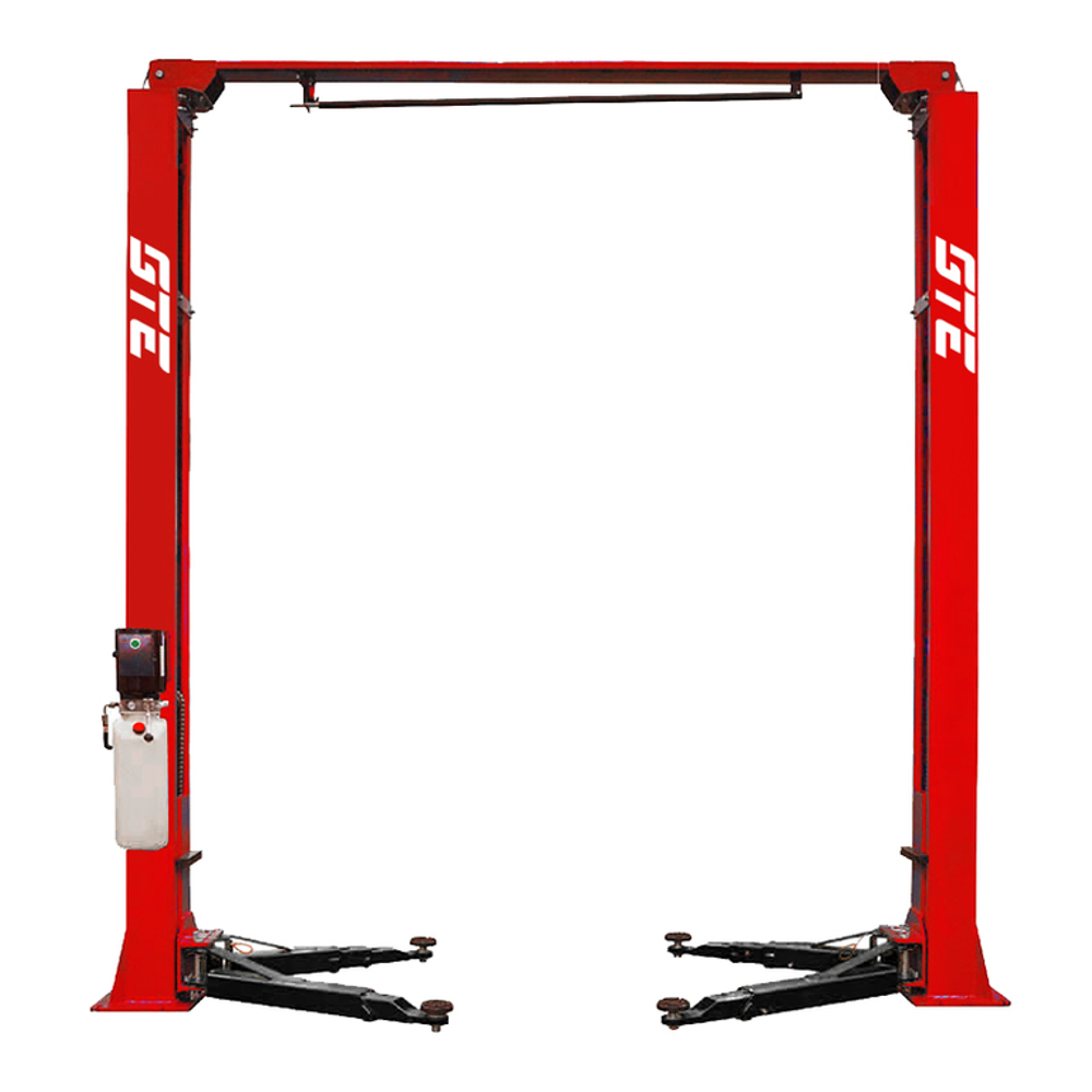 Подъемник электрогидравлический 4т 110-1900мм 2-х стоечный 220В верх.синхрон. (ручн. спуск) GTE