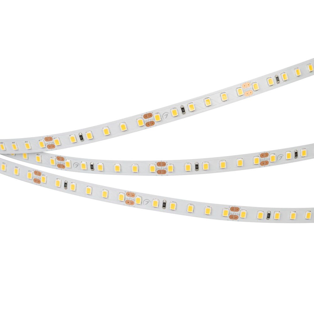 Светодиодная лента RT-A120-8mm 24V Warm2700 (9.6 W/m, IP20, 2835, 5m) (Arlight, -) 010346(2)