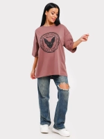 Футболка оверсайз больших размеров принт