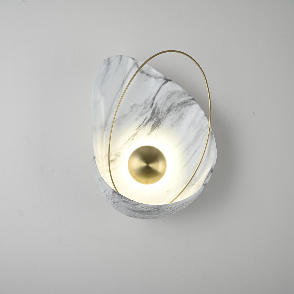 Настенный Светильник Clam Белый Мрамор By Imperiumloft