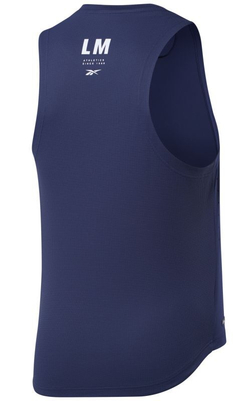 Мужская теннисная футболка Reebok Les Mills Knit Tank Top M - vector navy