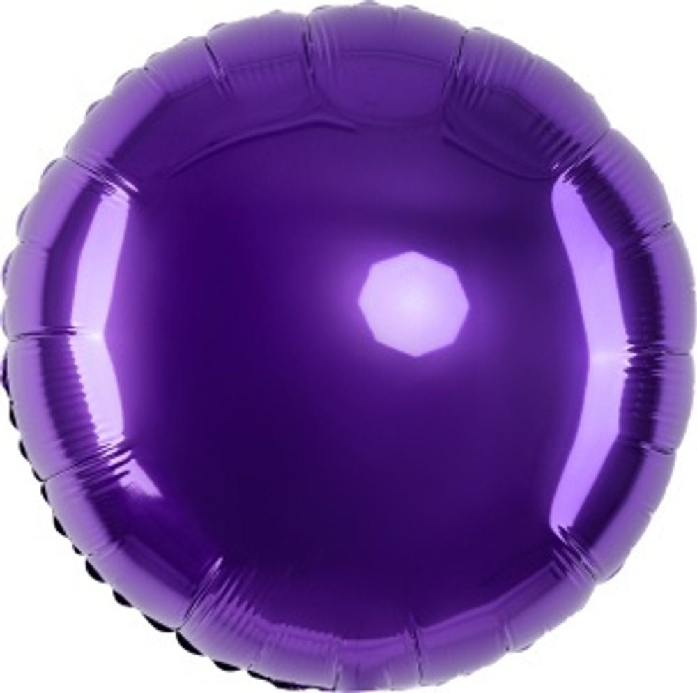 F Шар (18''/46 см) Круг, Фиолетовый(БГ-15)