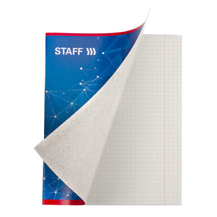 Тетрадь А5, 40 л., STAFF, клетка, офсет №2 ЭКОНОМ, обложка картон, "ЭКСКЛЮЗИВ",1шт, 402645