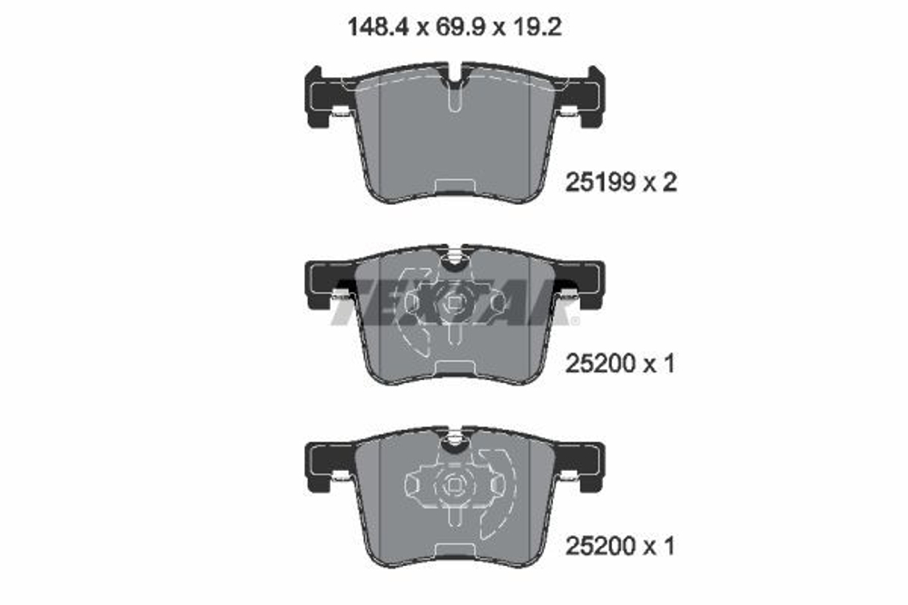 TEXTAR - 2519901-TET - Brake Pad Set, disc brake
