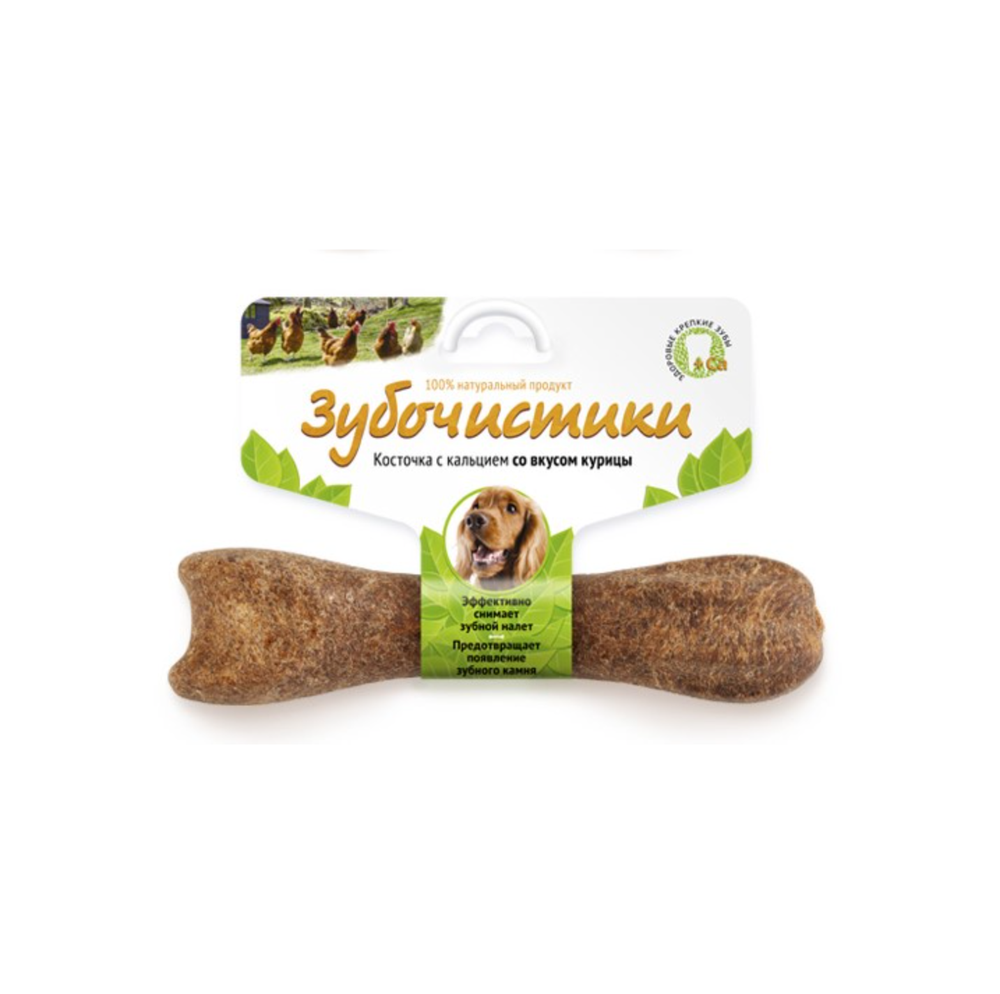 Лакомства Зубочистики для собак средних пород со вкусом курицы 95гр