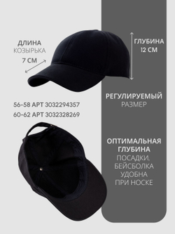 Бейсболка мужская КУБА вышивка канвас