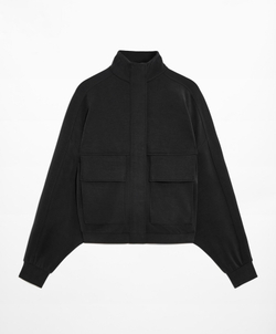 Oysho Куртка с карманами из ткани с модалом, с начесом, черный