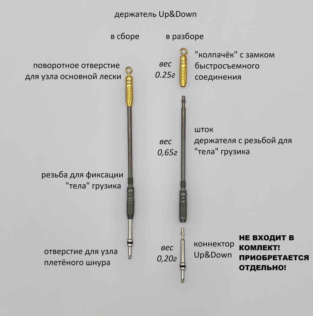 Держатель грузика ТЕХНО с быстросъемным соединением
