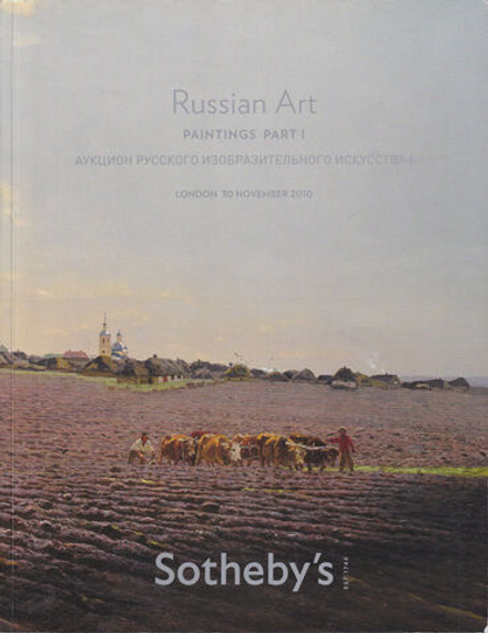 Каталог аукциона Sotheby's, Лондон, Русское искусство. Часть I от 30 ноября 2010 года