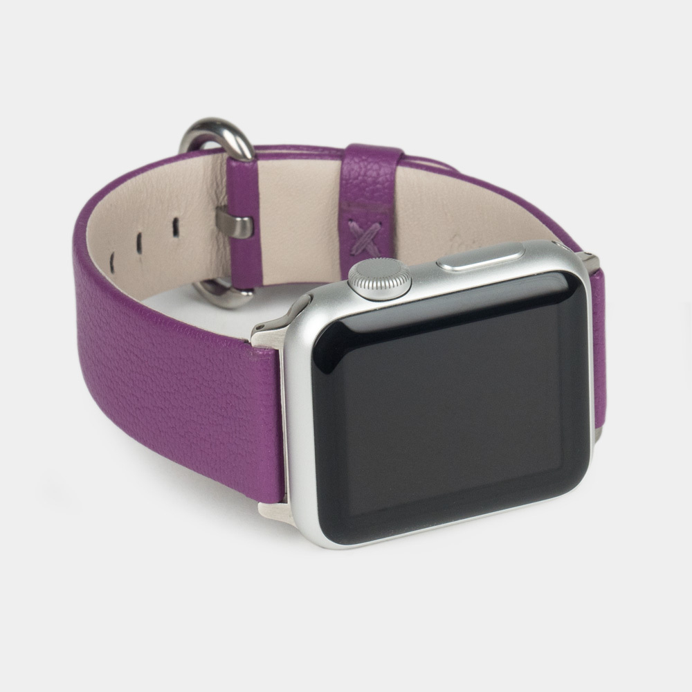 Ремешок для Apple Watch 40/41/42 mm из кожи козы, фиалкового цвета