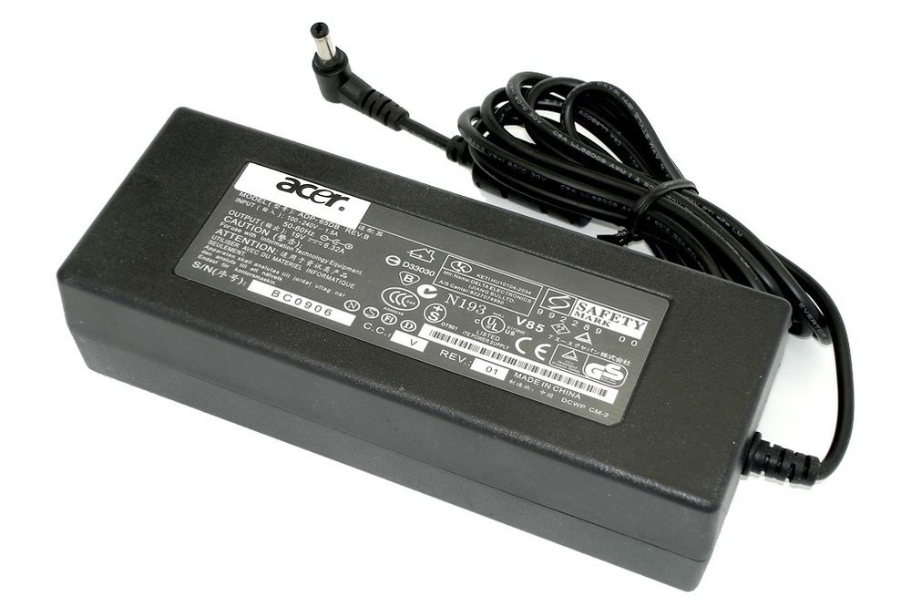 Блок питания для ноутбука Acer 19V 6.3A (5.5x1.7mm) 120W, ORIGINAL