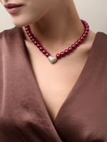 Kолье "Autumn Heart Red" Gold