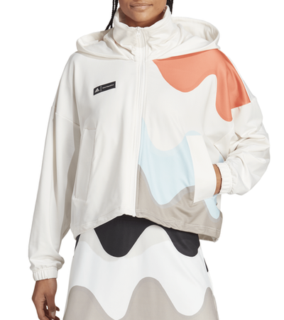 Женская Кофта теннисная Adidas Marimekko Tennis Jacket - cloud white/разноцветный