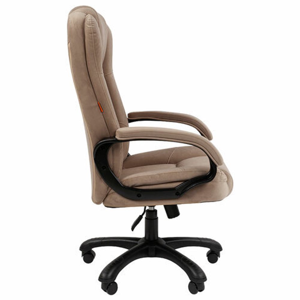 Кресло офисное Chairman CH 600, велюр, бежевое, ш/к 61774, 7158673