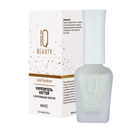 IQ Beauty White - Укрепитель ногтей с коллоидным золотом, 12.5мл