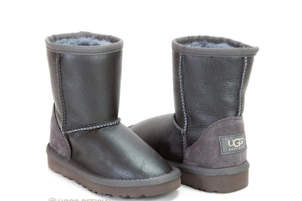 UGG Kids Classic Short Metallic Grey