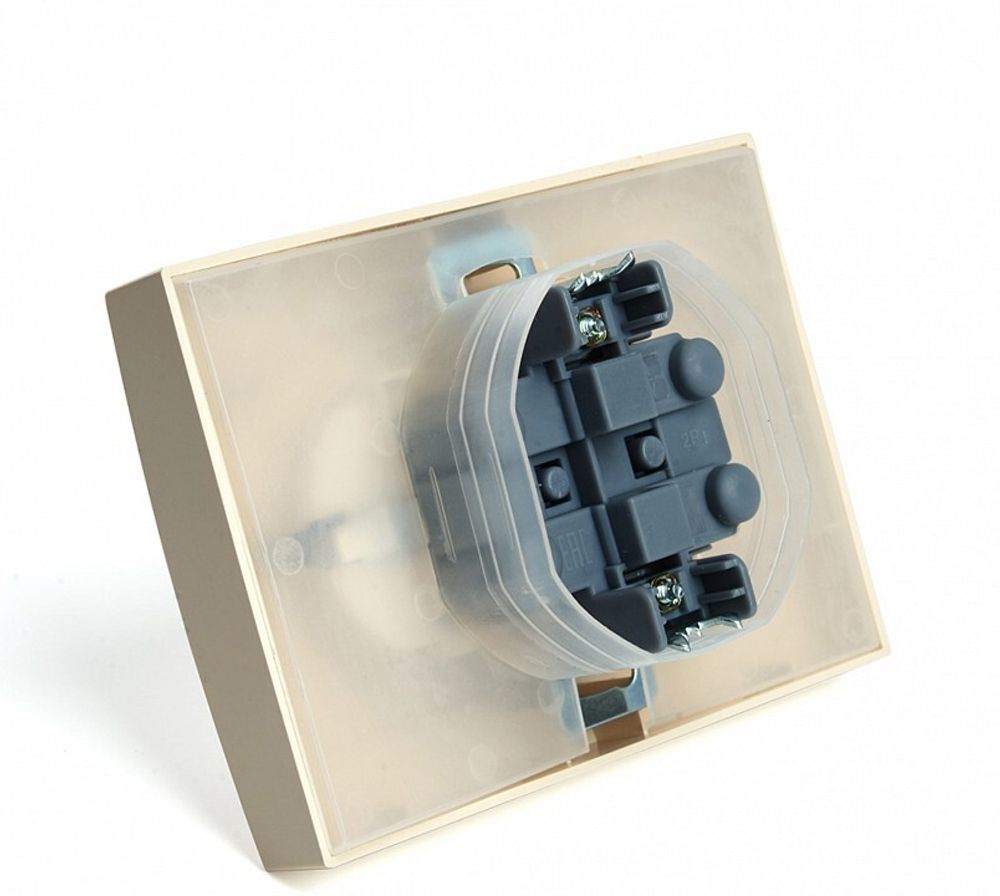 Розетка двойная с заземлением и со шторками, с крышкой Stekker Эрна 49137