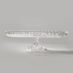 БЛЮДО НА НОЖКЕ ОВАЛЬНОЕ 3 СЕКЦИИ 39X14 СМ