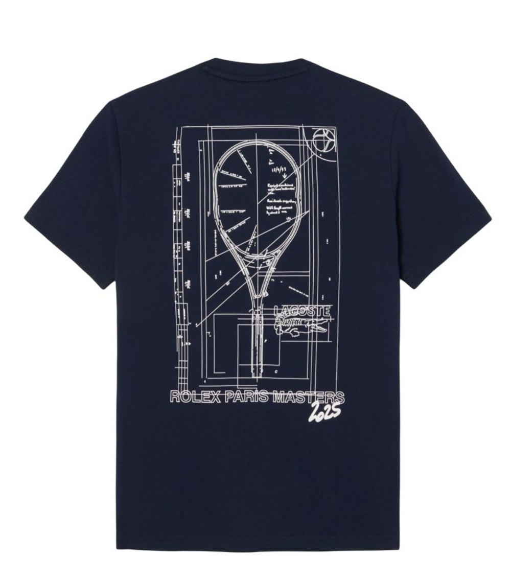 Теннисная футболка Lacoste Unisex Rolex Paris Masters Edition Printed - navy blue