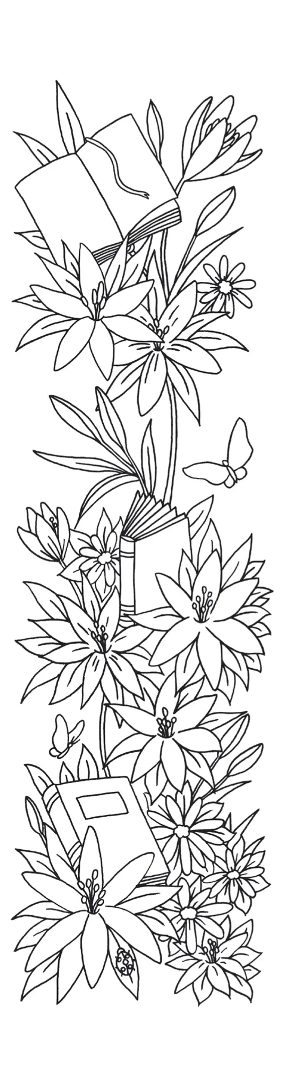 Hachette/ раскраска по номерам/ Marque-pages Guirlandes de fleurs
