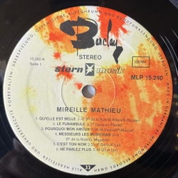 Винтажная виниловая пластинка LP Mireille Mathieu Мирей Матьe Qu'elle Est Belle (Germany 1966)