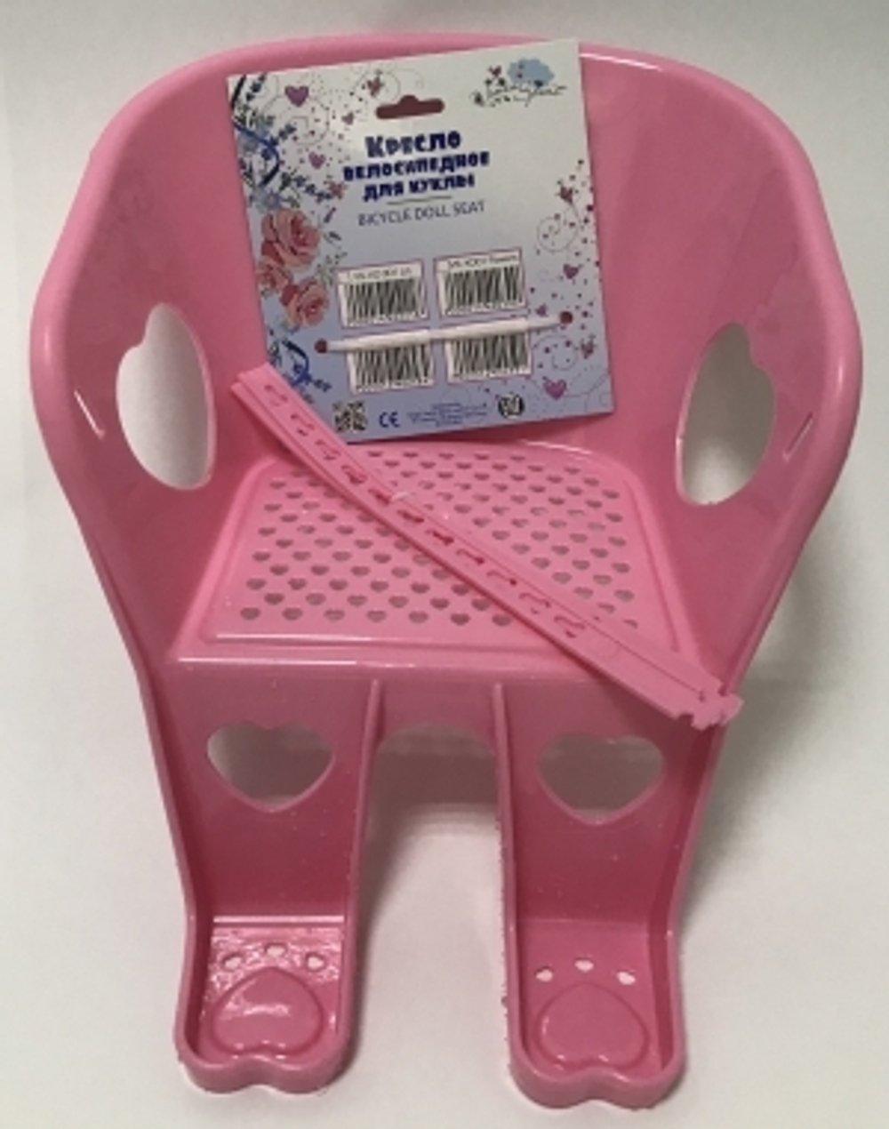 Кресло велосипедное для куклы, крепление на руль, розовое VS-KD 03 pink