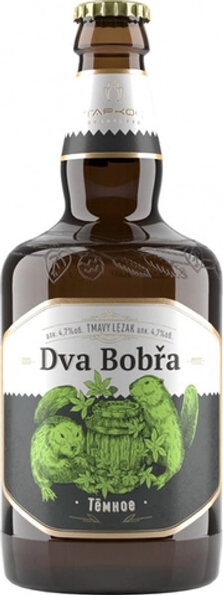 Пиво Таркос Два Бобра Темное / Tarkos Dva Bobra Tmave Lezak 0.45 - стекло