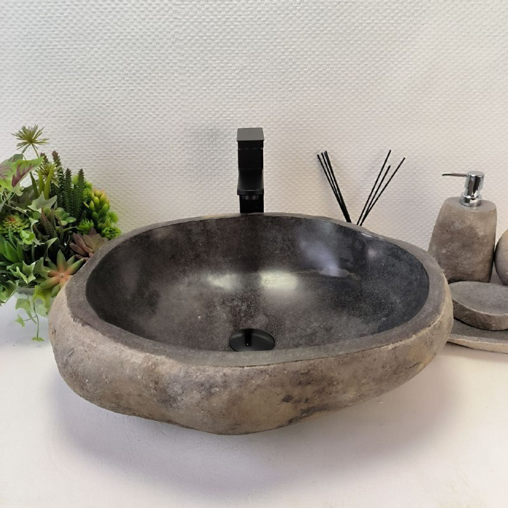 Раковина из речного камня RS-63326 (52*43*15) 0122