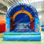 Коммерческий надувной батут "Синее море" с крышей