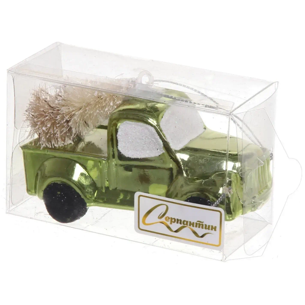 Ёлочная игрушка «Новогодний экспресс» 4*9*11 см, зелёный