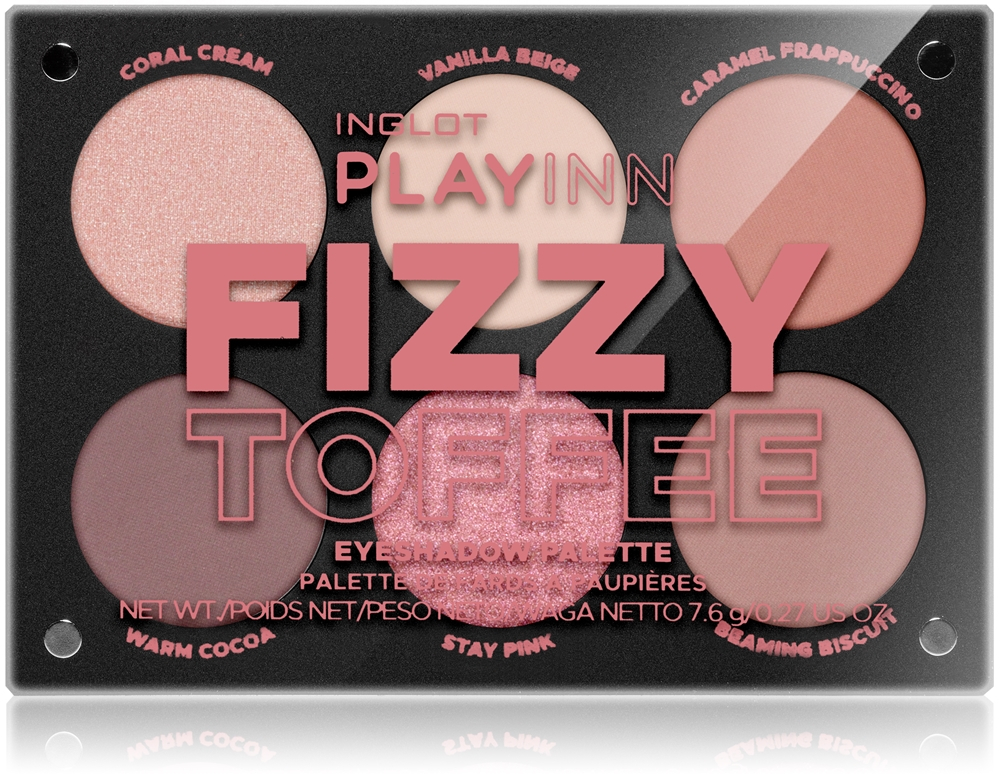 Inglot PlayInn Eyeshadow Palette - Палетка теней для век оттенок Fizzy Toffee, 7 g