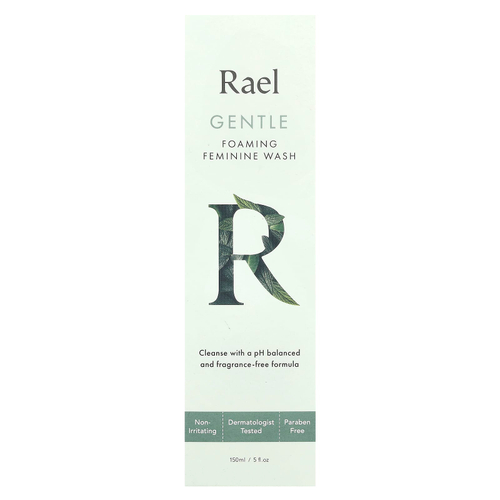 Rael, Натуральное пенящееся средство для женской гигиены, для чувствительной кожи, без отдушек, 150 мл (5 жидк. унц.)