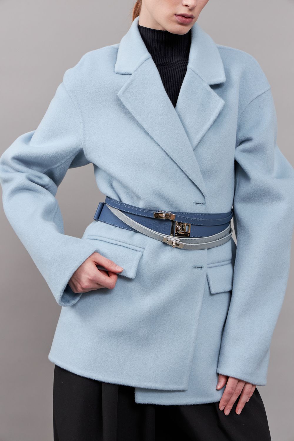 ТОНКИЙ РЕМЕНЬ В ДВА ОБОРОТА SILVER GREY