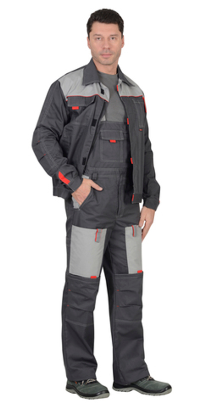 Костюм ФАВОРИТ куртка, п/к т.серый со св.серым