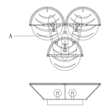 Бра 3*E14 V000057 12012/3W Chrome хром Notte Indigo