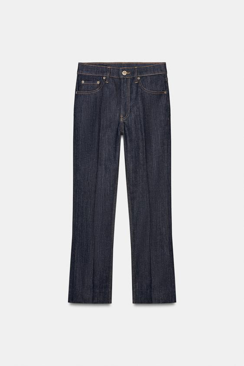 ZARA ДЖИНСЫ BOOTCUT СО СРЕДНЕЙ ПОСАДКОЙ — ZW COLLECTION, СИНИЙ