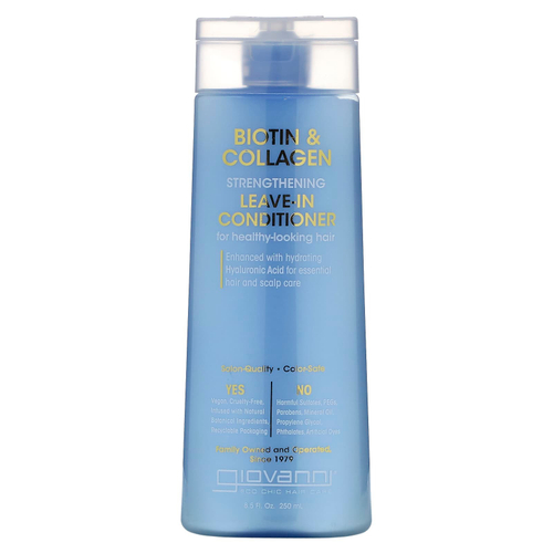 Giovanni, Укрепляющий несмываемый кондиционер с биотином и коллагеном, 250 мл (8,5 жидк. унц.)