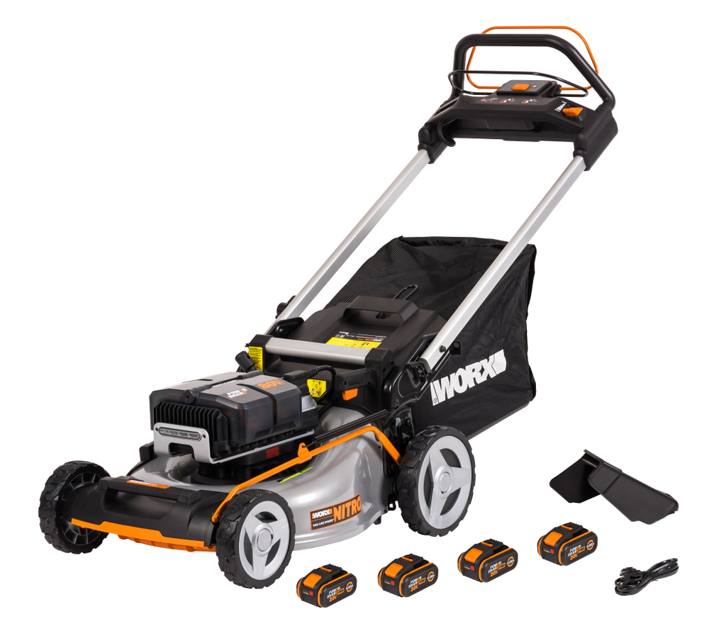 Газонокосилка аккумуляторная самоходная WORX WG761E 80В 51см