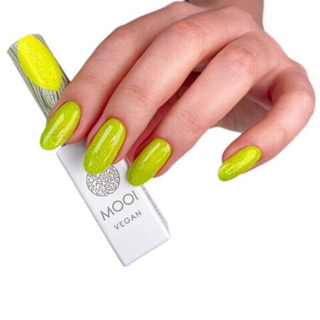 Гель-лак со светоотражающим шиммером Neon City S020 Electronic Lime, 8 мл, MOOi