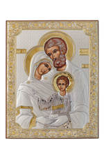 Св. Семейство, икона прямоугольная без рамки, красное дерево 120х160