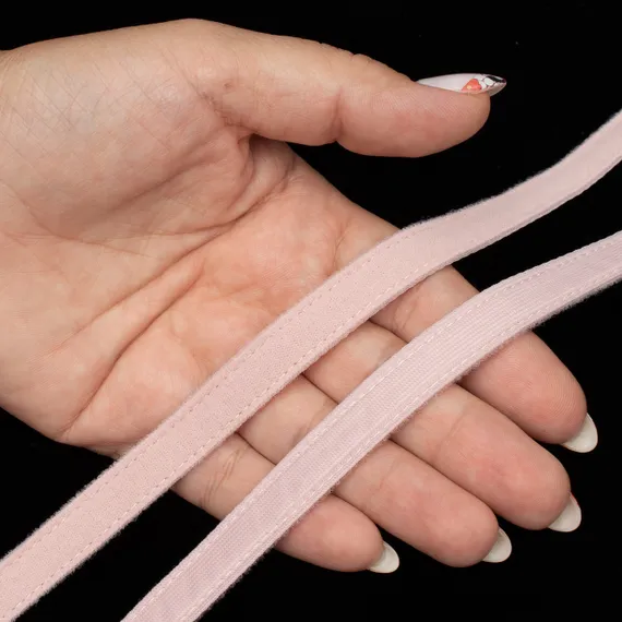 Ворсовая тесьма для корсетных пластин пыльно-розовая (цв. 019), Arta-F