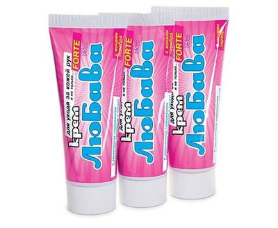 Крем для рук и тела 75мл ЛЮБАВА МАXFORTE питательный туба, с ионами серебра Ваше хозяйство упаковка 4 шт.