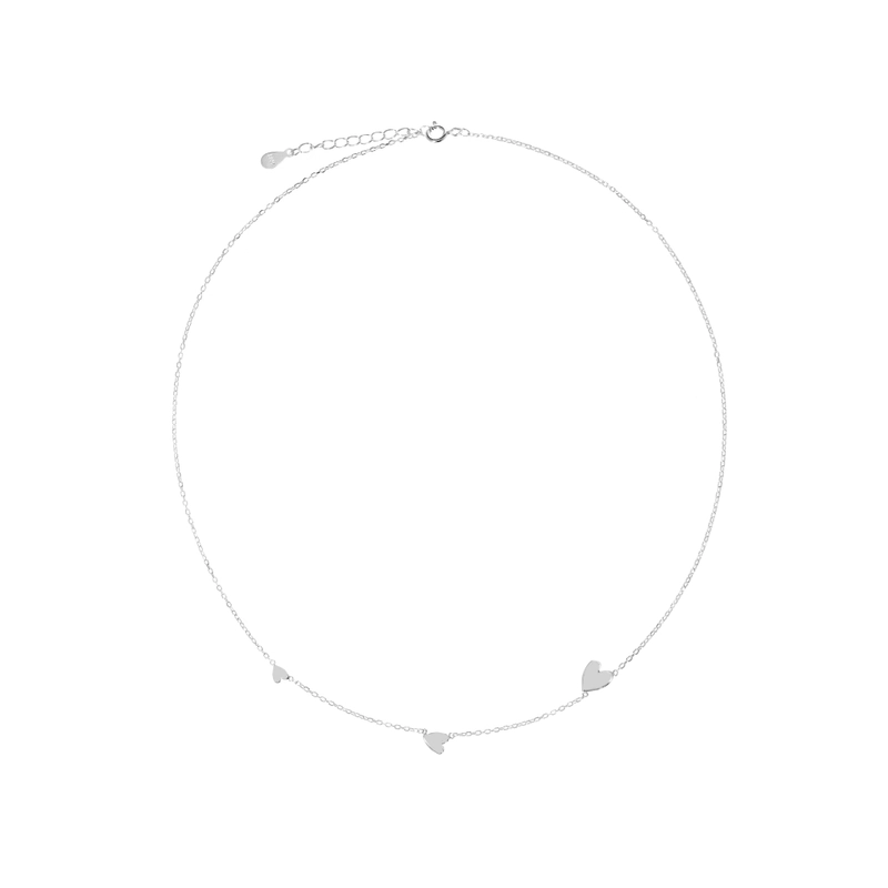 Колье Серебряное Тонкое Сердце