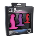 Набор из 3 цветных вибровтулок Nexus G-Play+ Trio (Цвет: разноцветный)