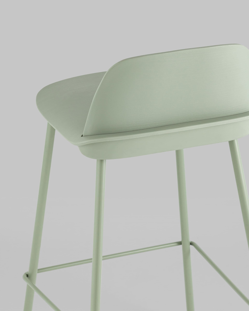 Стул полубарный Mist серо-зеленый