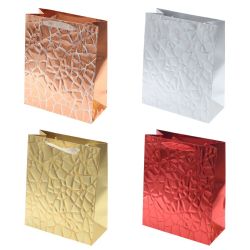 GAEM Пакет подарочный M (бумага 230г/м2, блок микс 12шт), L26 W12 H32 см, 4в.